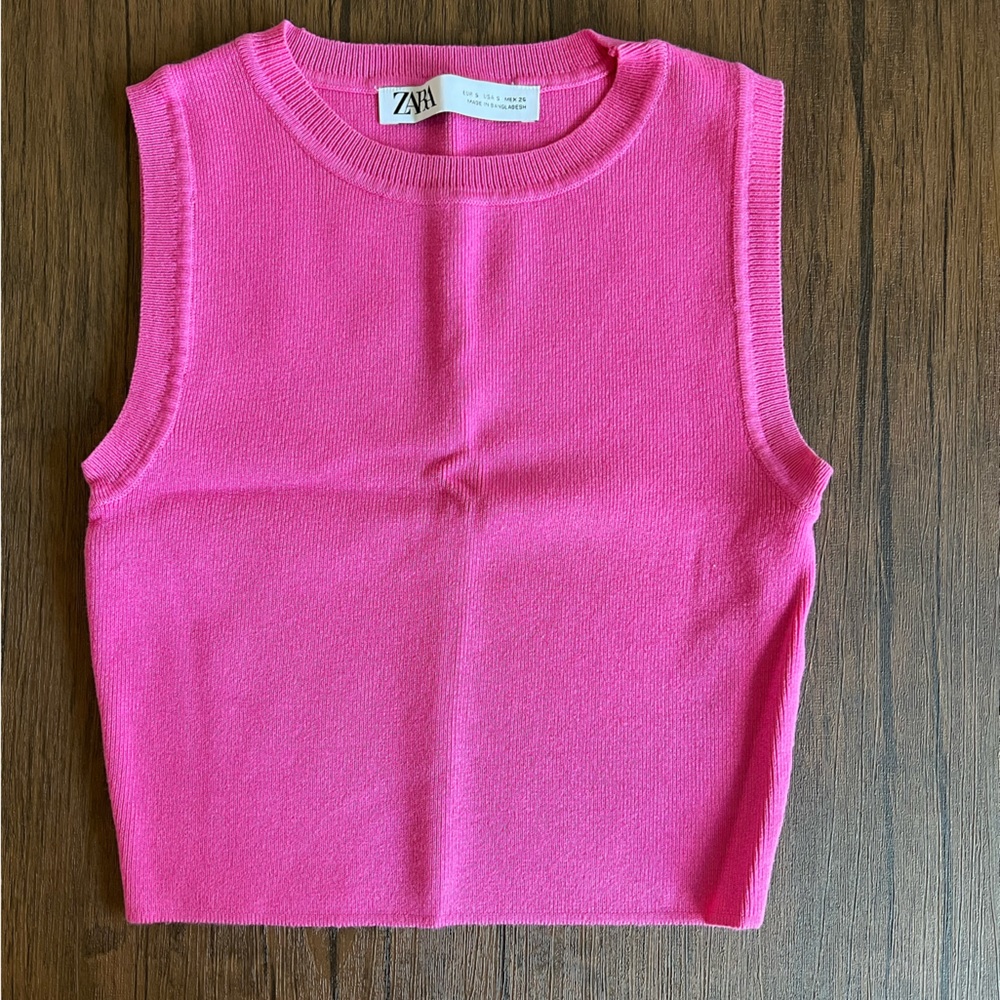 Zara Pink Tanktop Sweater